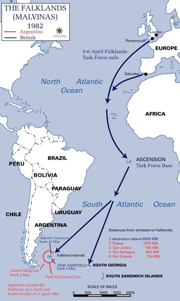 Falklands War Map